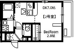 APEXシフォン 3階ワンルームの間取り