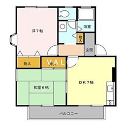 グレイス・プラザ2 2DKの間取図画像