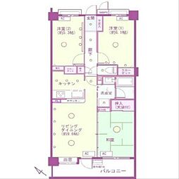 クリオ町田弐番館 3LDKの間取図画像