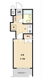 朝日プラザ相模大野 1Kの間取図画像