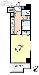 グランヴァンウエストヴィル町田 1Kの間取図画像