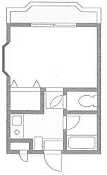 ウッドアイオオノ1 1Kの間取図画像