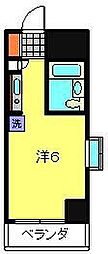 ライオンズマンション相模原第8 ワンルームの間取図画像