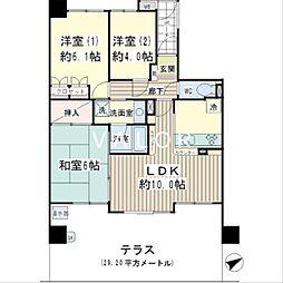 ナイスエスアリーナ南林間 3LDKの間取図画像