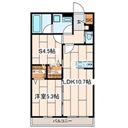 さくら十番館 2LDKの間取図画像