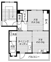 ビレッジハウス富山南1号棟 0506 ｜ 富山県富山市上野1066（賃貸マンション2DK・5階・38.06㎡） その2