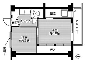 ビレッジハウス不入斗2号棟 0206 ｜ 神奈川県横須賀市平和台3（賃貸マンション2K・2階・28.98㎡） その2