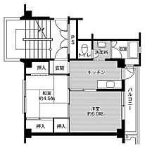 ビレッジハウス願海寺2号棟 0504 ｜ 富山県富山市願海寺675（賃貸マンション2K・5階・33.54㎡） その2