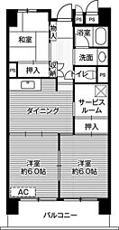 ビレッジハウス成田吾妻タワー 3SDKの間取図画像