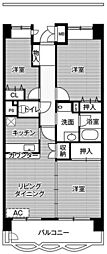 ビレッジハウス東松山タワー1号棟 3LDKの間取図画像