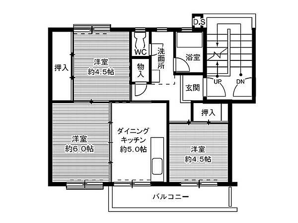 ビレッジハウス笹川12号棟 0306｜三重県四日市市笹川８丁目(賃貸マンション3DK・3階・47.99㎡)の写真 その2