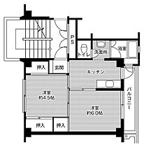 ビレッジハウス小島3号棟 0502 ｜ 静岡県静岡市清水区小島町903（賃貸マンション2K・5階・33.51㎡） その2