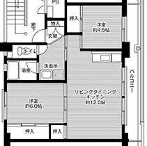 ビレッジハウス白川2号棟 0504 ｜ 福岡県大牟田市中白川町２丁目1番2（賃貸マンション2LDK・5階・53.08㎡） その2