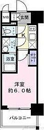 エスリード新大阪ザ・プレミアEAST 1Kの間取図画像