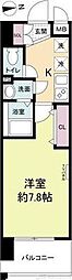 MASUno茨木 1Kの間取図画像