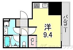 ザ・レジデンスイバラキ 1Kの間取図画像