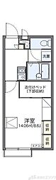 ルシエルブルー 1Kの間取図画像