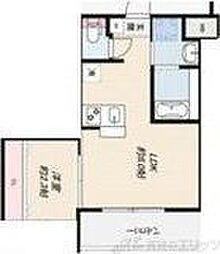 リアコート千里2 NORTH 1LDKの間取図画像