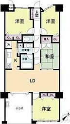レジディア千里万博公園 3LDKの間取図画像