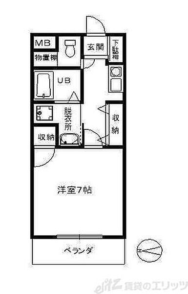 リヴェール城西 109｜大阪府高槻市城西町(賃貸マンション1K・1階・24.97㎡)の写真 その2