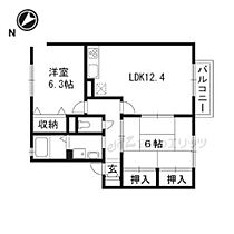 カサブランカII 105 ｜ 大阪府高槻市東上牧２丁目1-18（賃貸アパート2LDK・1階・55.40㎡） その2