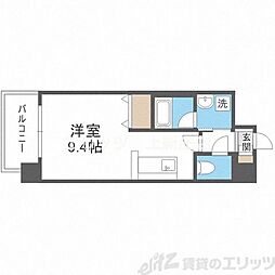 エル・セレーノ東三国 6階ワンルームの間取り