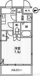 アーデン江坂3 1Kの間取図画像