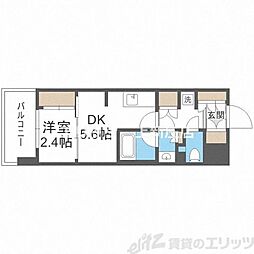 コンフォリア・リヴ南森町Q 12階1DKの間取り