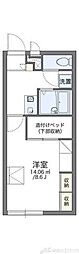 レオパレスBELISTA鳥飼 1Kの間取図画像