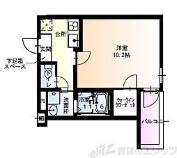 フジパレス瑞光駅東 1Kの間取図画像