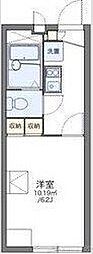 レオパレスイクセン2 1Kの間取図画像
