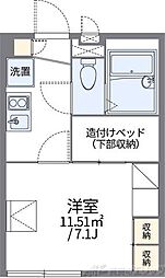 レオパレスパークサイドハイツ 1Kの間取図画像