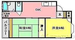 HMハイツ 2DKの間取図画像