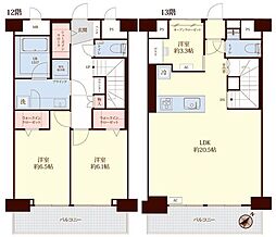 アルテール新宿 3LDKの間取図画像
