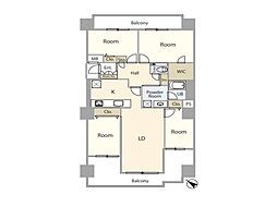 アクロシティFポート 4LDKの間取図画像
