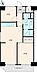 間取り：2LDK、専有面積52.25m2、バルコニー面積6.05m2、価格3780万円