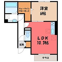 コート・シャルマンK 1LDKの間取図画像