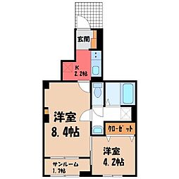 間取図画像 2K