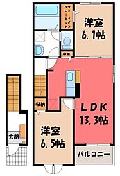 ラナンキュラス 2LDKの間取図画像
