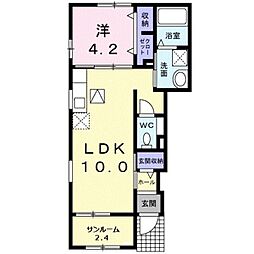 スワン西高根 1LDKの間取図画像