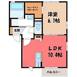 グランメール壱里山 1LDKの間取図画像