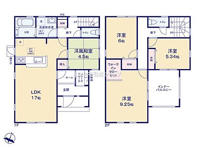 間取り：キッチンには便利な勝手口有ります。　ゴミ出しなどの家事もスムーズ◎