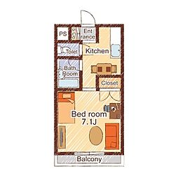 リルームス寒田Ａ棟 2階