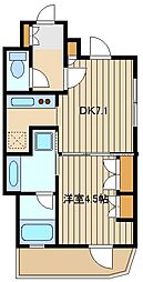 ダイナシティ石神井公園 1DKの間取図画像