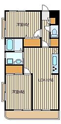 ファミール篠 2LDKの間取図画像
