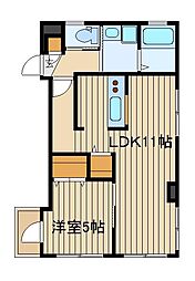 エスぺランサトクバ 1LDKの間取図画像