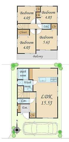 間取り 足立区椿1丁目