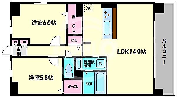 画像2:ポラリス松ヶ枝　間取り