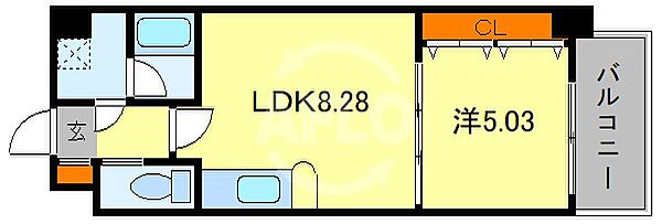 プレジオ中津 ｜大阪府大阪市北区大淀北1丁目(賃貸マンション1LDK・3階・37.67㎡)の写真 その2