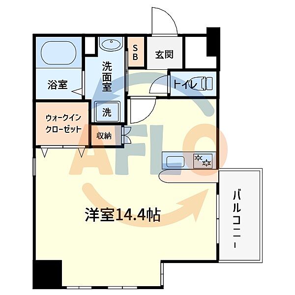 アミル6 ｜大阪府大阪市北区長柄中1丁目(賃貸マンション1R・4階・33.56㎡)の写真 その2